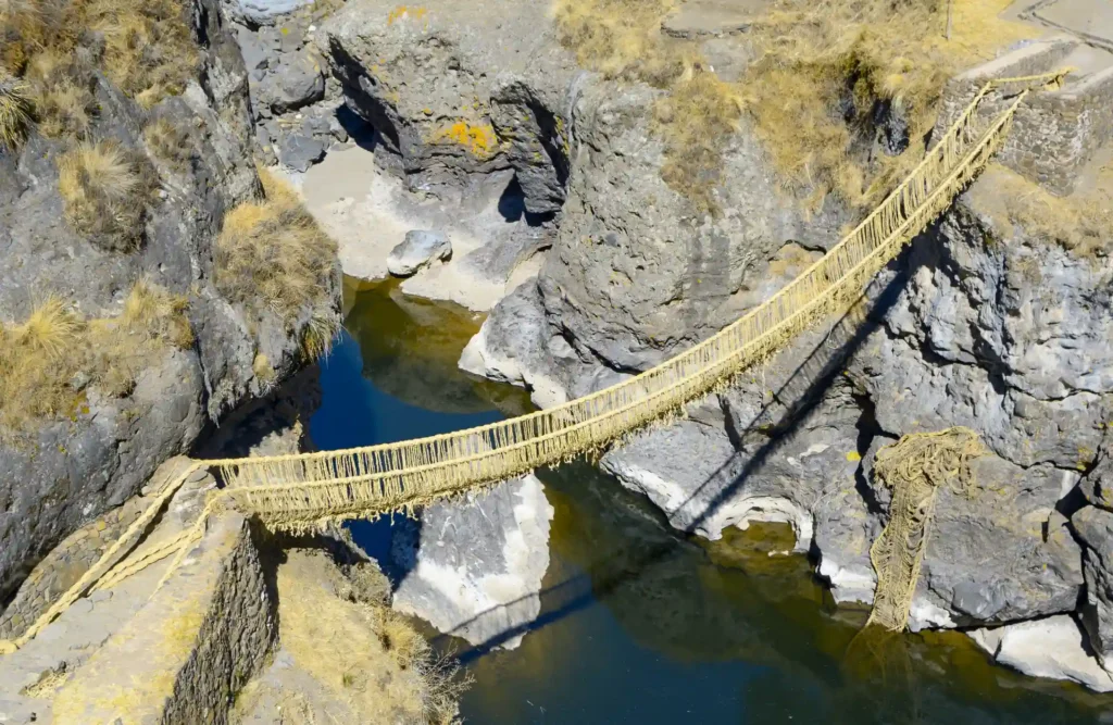 The only Inca bridge remaining to this day, the qeswachaka bridge is both a tradition and a construction.