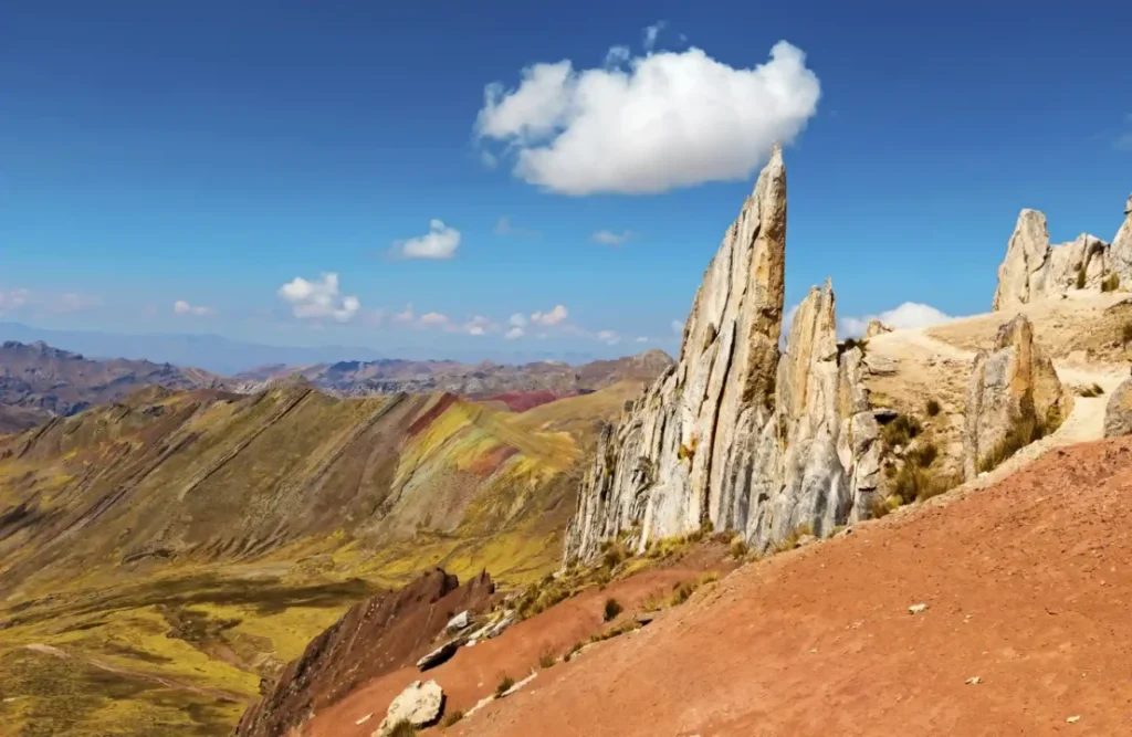 The stones forest lookout before reaching Palccoyo's rainbow mountain