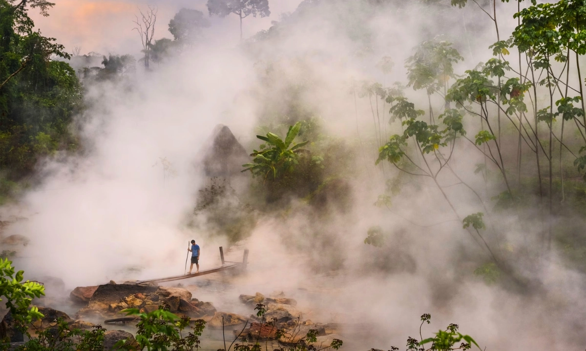 Fascinating Boiling River in Peru: Shanay Timpishka in the Amazon boiling river in Peru - Boiling River of the Amazon - Shanay Timpishka